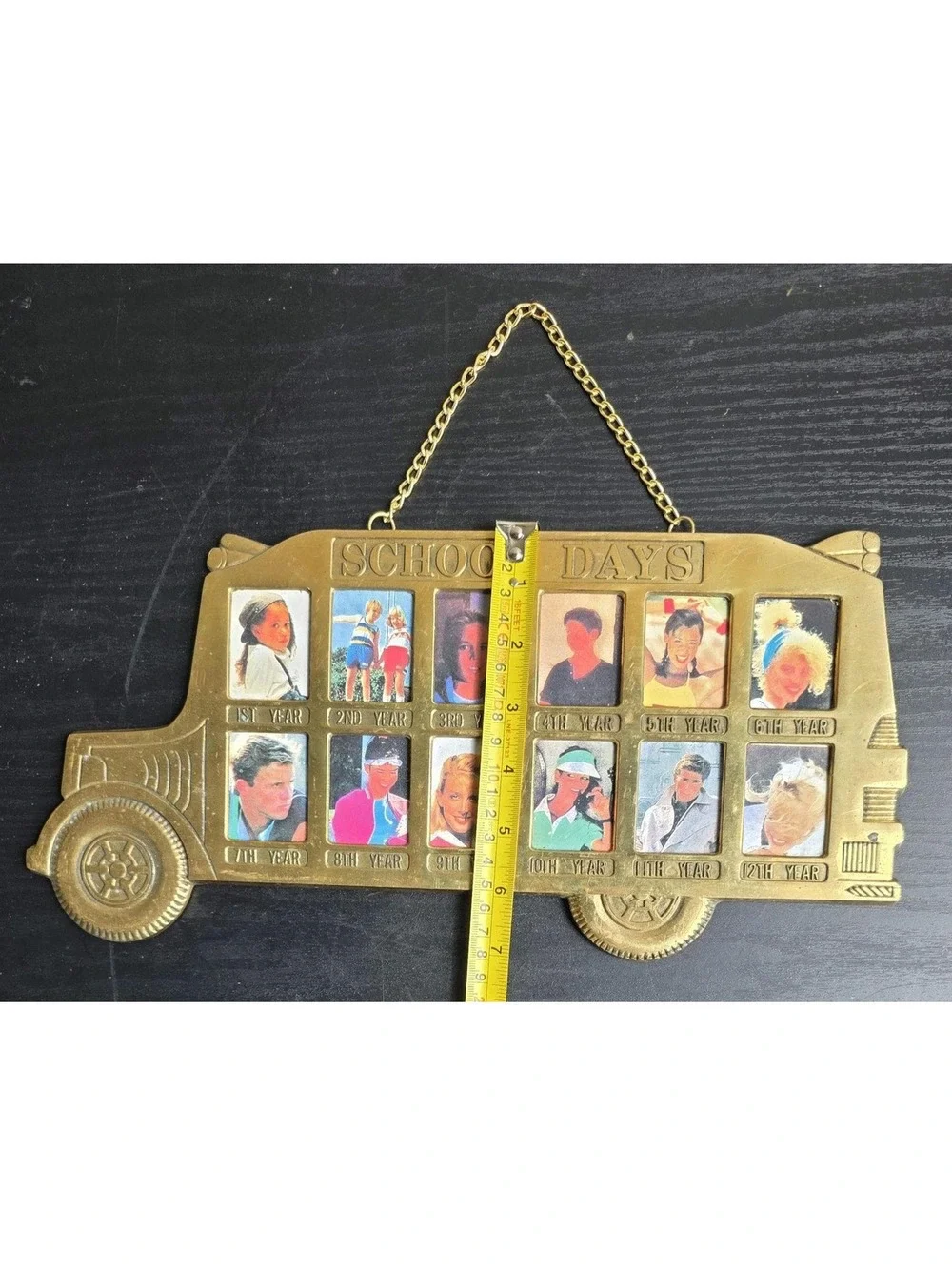 Vintage School Bus Photo Frame for 12 School Years